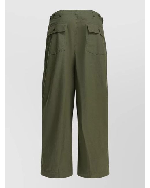 Needles Green Cotton Cargo Shorts for men