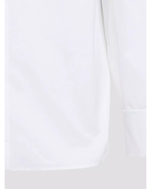 Saint Laurent White Cotton Classic Shirt for men