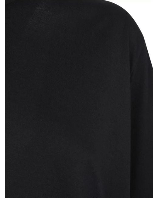 Frankie Shop Black Short Sleeve Top Crew Neck Nylon Silk