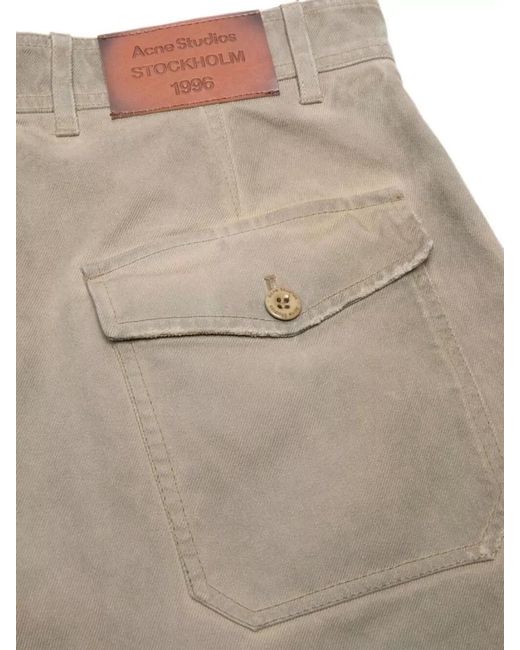 Acne Natural Apos;S Stained Twill Wide-Leg Trousers for men