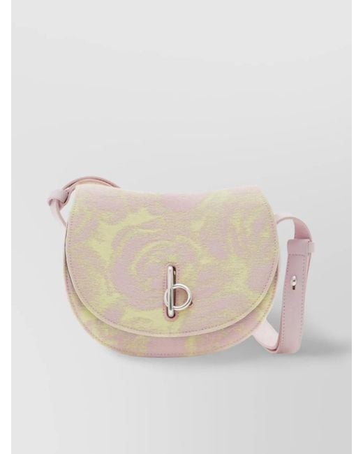 Burberry Natural Rocking Horse Bag Mini Leather Wool Shoulder Bag