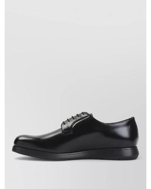Church's Black Redruth Derby Shoes Brushed Leather Construction for men