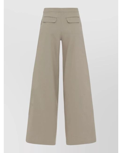 LeKasha White High Waist Wide Leg Cotton Trousers