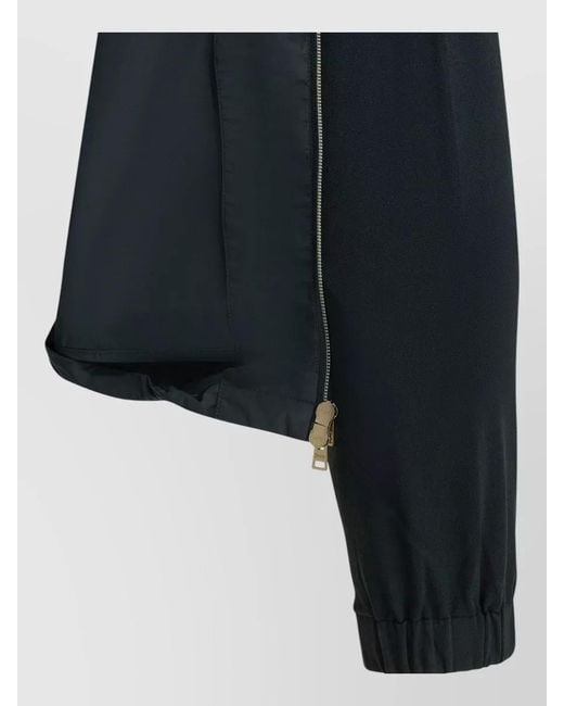 Herno Black Zip-Up Relaxed Fit Jacket