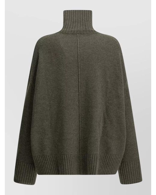 Soeur Green Merino Wool Turtleneck Sweater