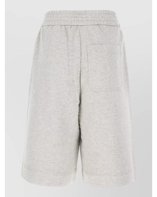 Dries Van Noten White Tailored Shorts Side Pockets Back Pocket