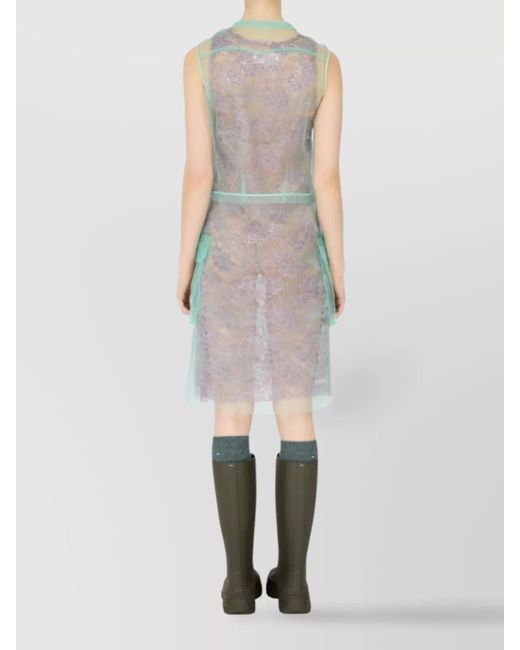Maison Margiela Multicolor Sleeveless Buttoned Midi Dress