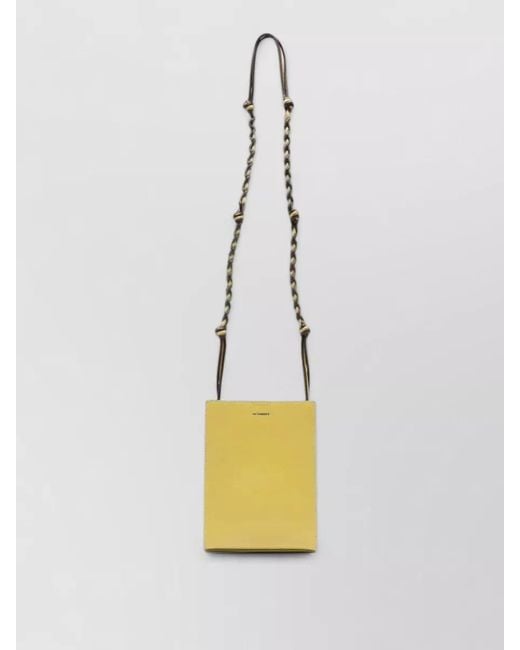 Jil Sander White Tangle Small Woven Crossbody Bag