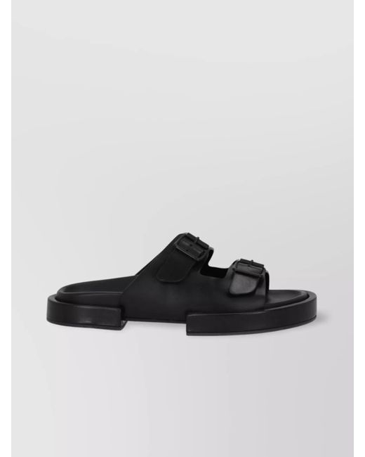 Ann Demeulemeester Black Henri Flat Sole Block Sandals