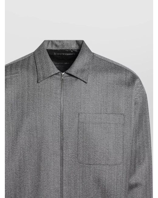 Prada Gray Shirt Jacket for men