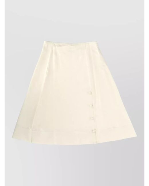 Jil Sander Natural Satin Mini Skirt
