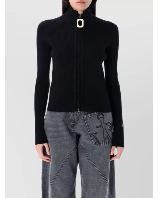 J.W. Anderson Blue Cashmere Slim-Fit Zip-Up Cardigan