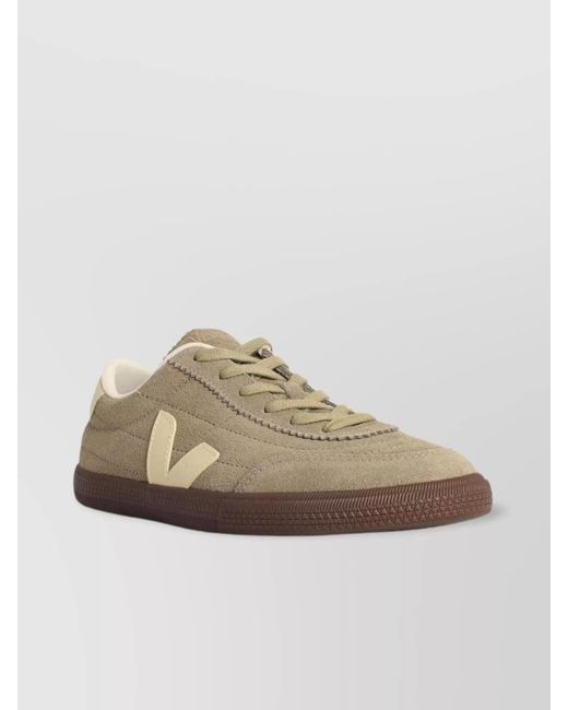 Veja Natural Leather Low-Top Sneakers