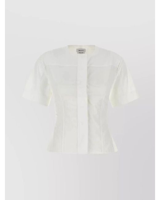 McQueen White Poplin Corset Shirt