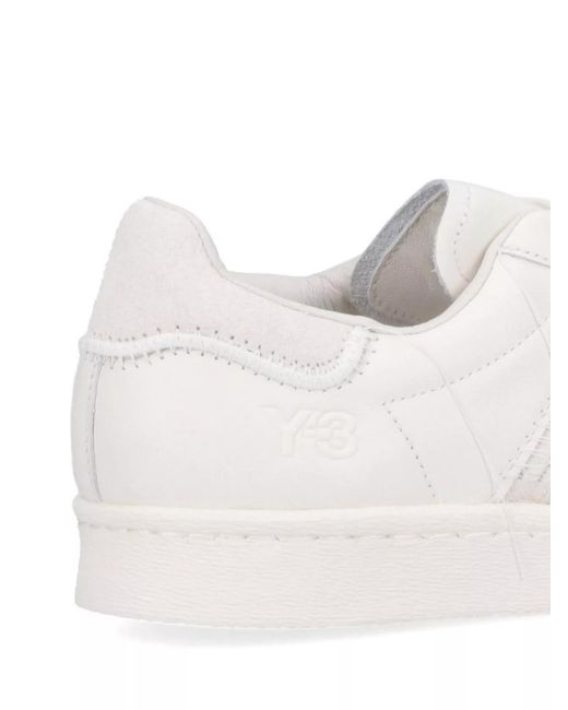 Y-3 Natural Leather Low-Top Sneakers