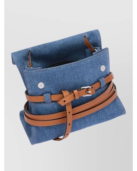 Moschino Blue Denim Shoulder Bag