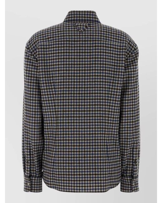Prada Black Virgin Wool Shirt for men