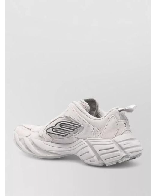 Balenciaga White Leather Low-Top Sneakers
