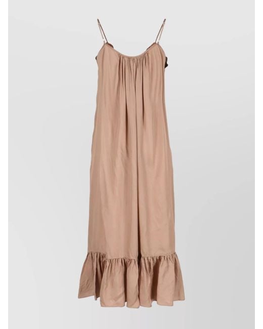 Dries Van Noten Natural Relaxed-Fit Ruffled Maxi Dress