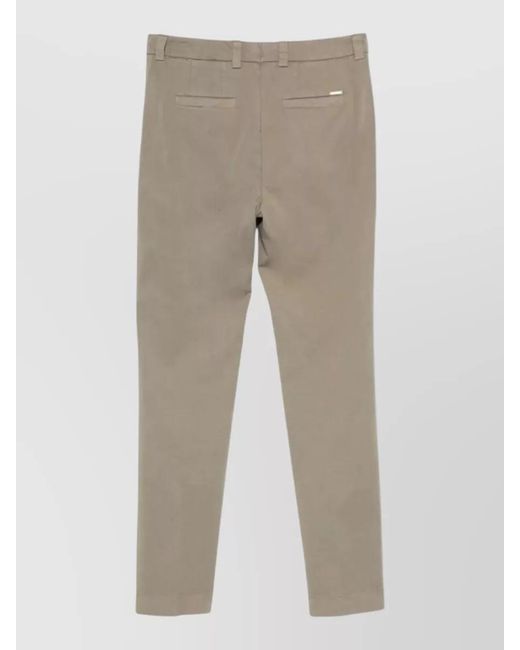 Incotex Natural Leyre Straight Leg Cotton Trousers Belt Loops