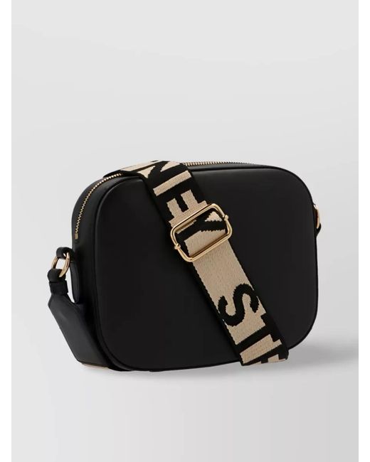 Stella McCartney Black Stella Logo Mini Shoulder Bag