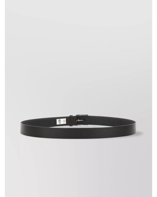 HUGO Black Leather Belt for men