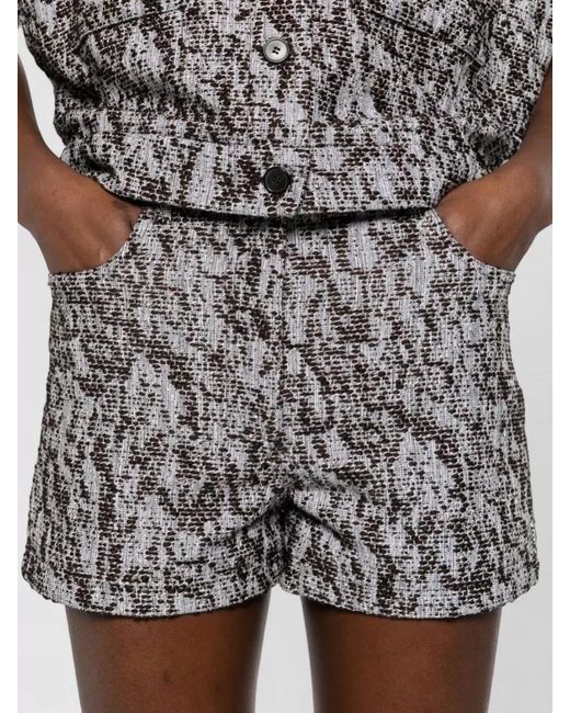 IRO Metallic Textured Short Shorts