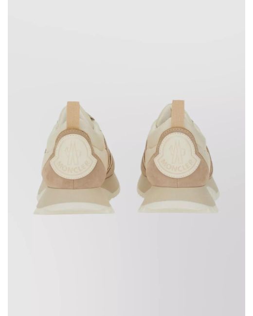 Moncler White Leather Low-Top Sneakers