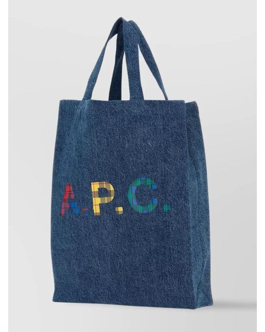 A.P.C. Blue Lou Mini Denim Tote Bag