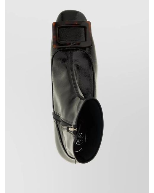 Roger Vivier Black Stretch Ankle Boots
