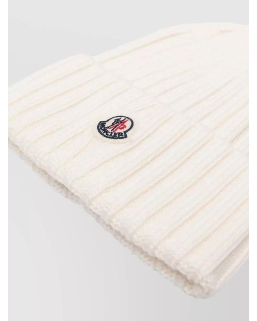 Moncler Natural Ribbed Cuff Lightweight Hat Versatile Fit