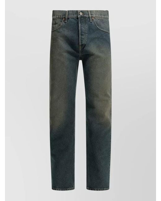 Golden Goose Deluxe Brand Gray Journey Denim Jeans Straight Leg Mid Rise for men