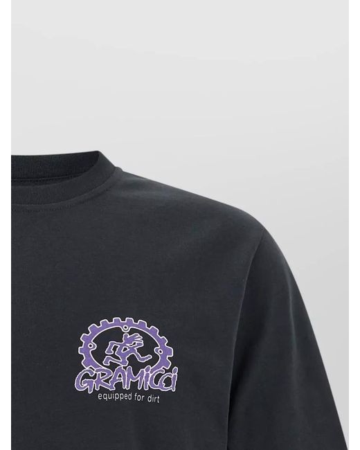 Gramicci Black Dirt Ready Crew Neck Graphic T Shirt for men