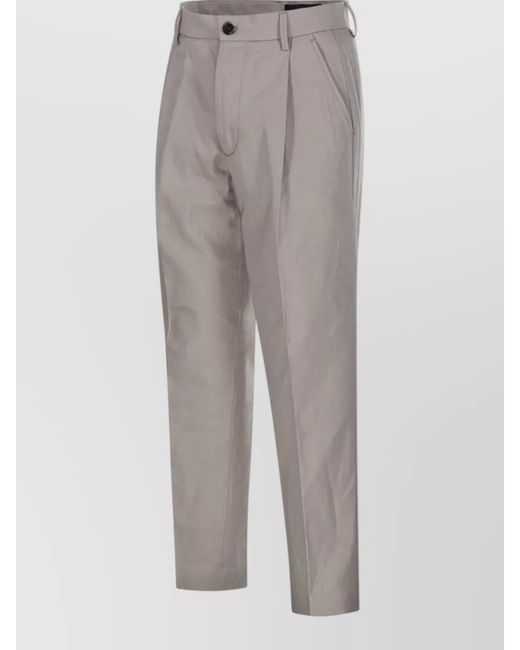 Department 5 Gray Straight-Leg Trousers for men