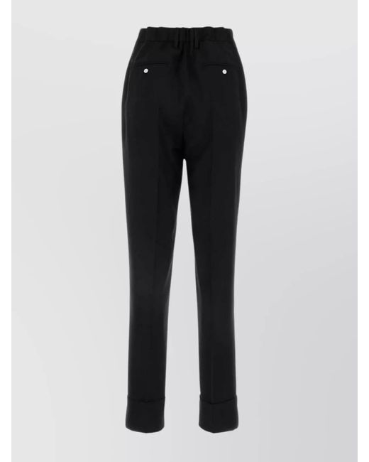 Prada Black Wool Blend Trousers