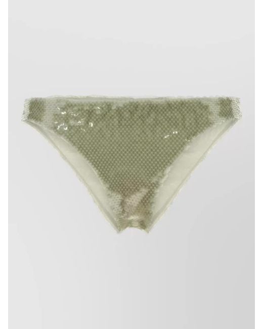 Prada Green Sequin Beachwear Swimsuit High Cut Leg