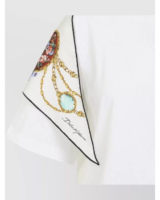 Dolce & Gabbana White Cotton Short-Sleeve T-Shirt