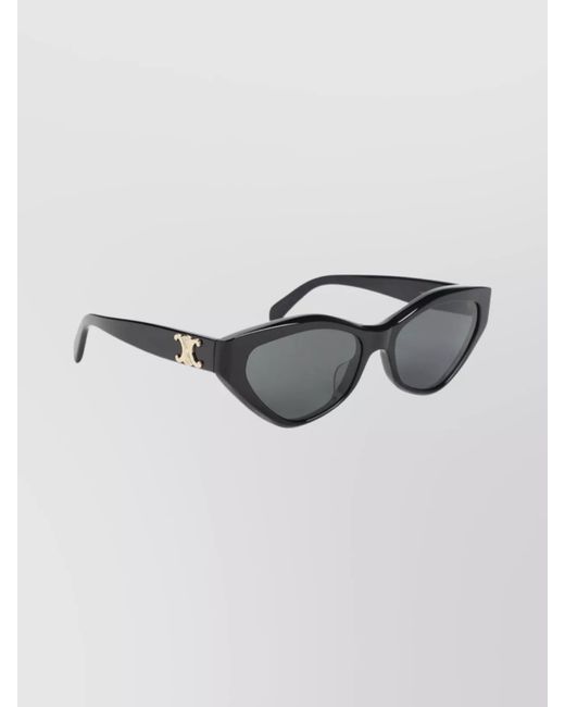 Céline Gray Acetate Geometric Cat Eye Sunglasses