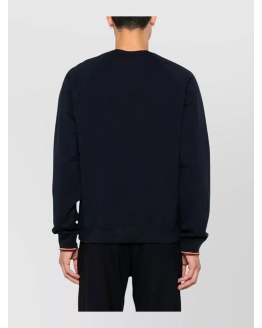 Paul Smith Blue Artist Stripe Cotton Knit Pullover for men