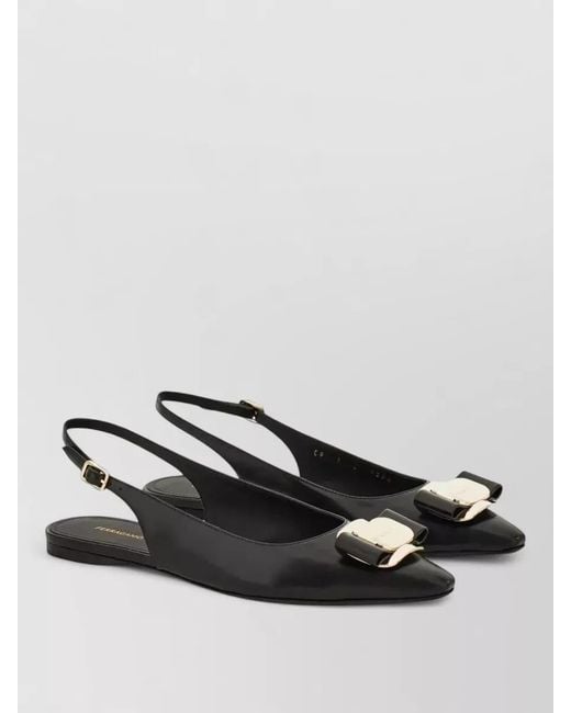 Ferragamo Multicolor Zelmy Leather Ballerina Flat Slingback