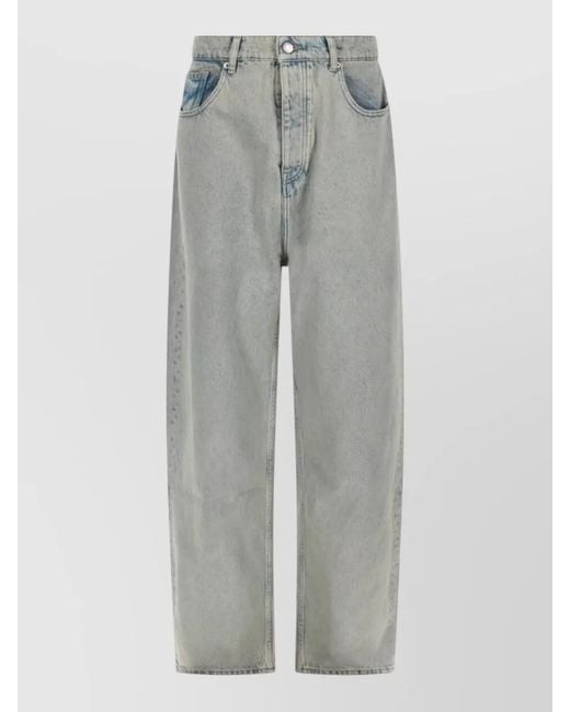 Drole de Monsieur Gray Relaxed Fit Denim Jeans Straight Leg for men