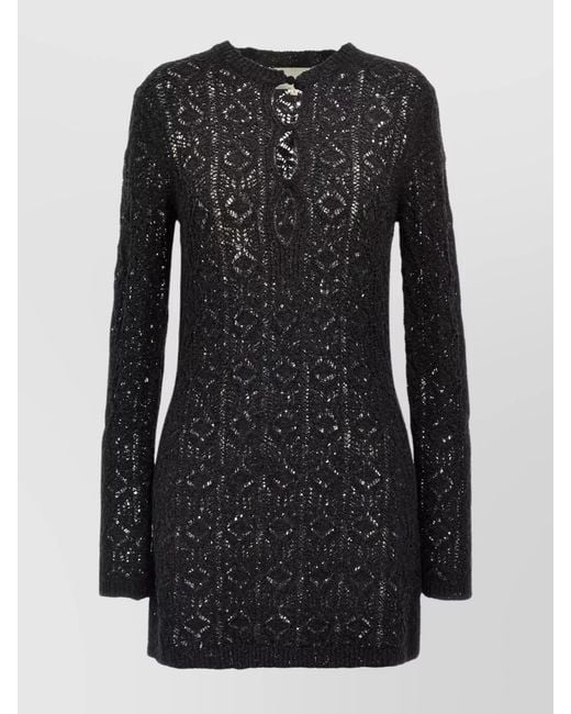 Loulou de Saison Black Silk Mini Dress