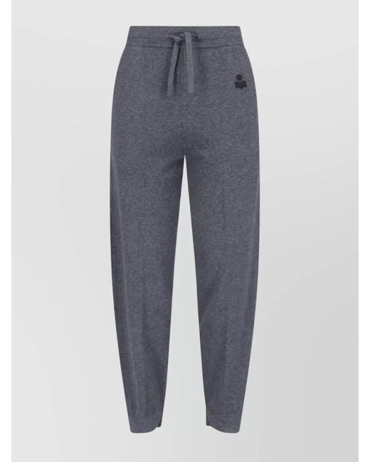 Isabel Marant Blue Straight-Leg Track Pants