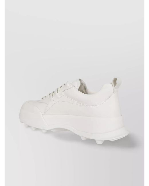 Jil Sander Natural Leather Low-Top Sneakers for men