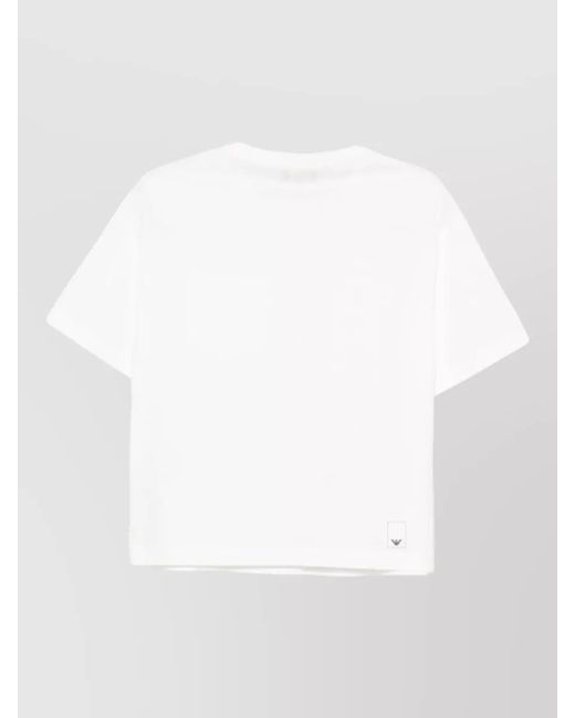 Emporio Armani White Cotton Short-Sleeve T-Shirt