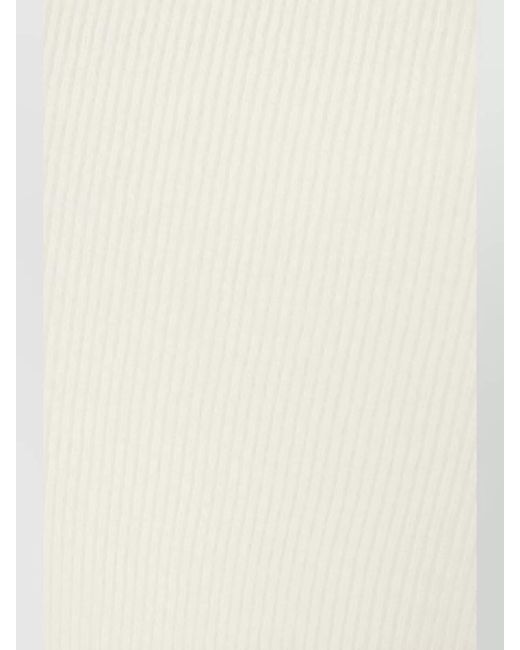 Malo White Cashmere Cropped Sweater High Neck Ribbed
