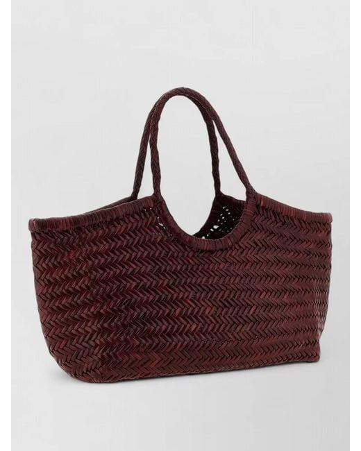 Dragon Diffusion Red Nantucket Big Leather Beach Bag
