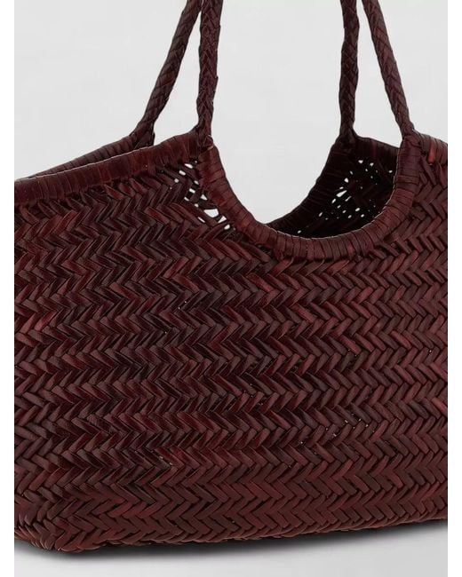 Dragon Diffusion Red Nantucket Big Leather Beach Bag