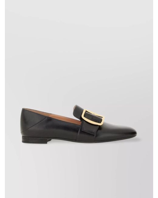 Bally Multicolor Buckle Leather Loafers Round Toe