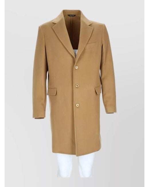 Colamarino Natural Single-Breasted Coat for men